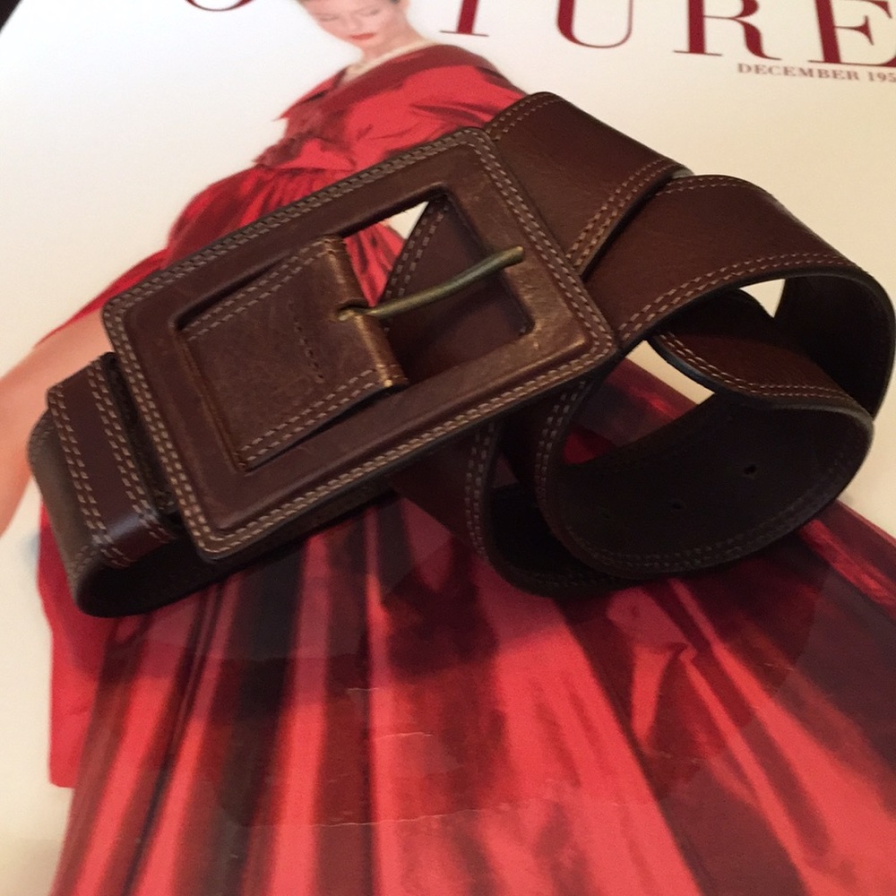 Ladies Wide Leather Belt by Banana Republic